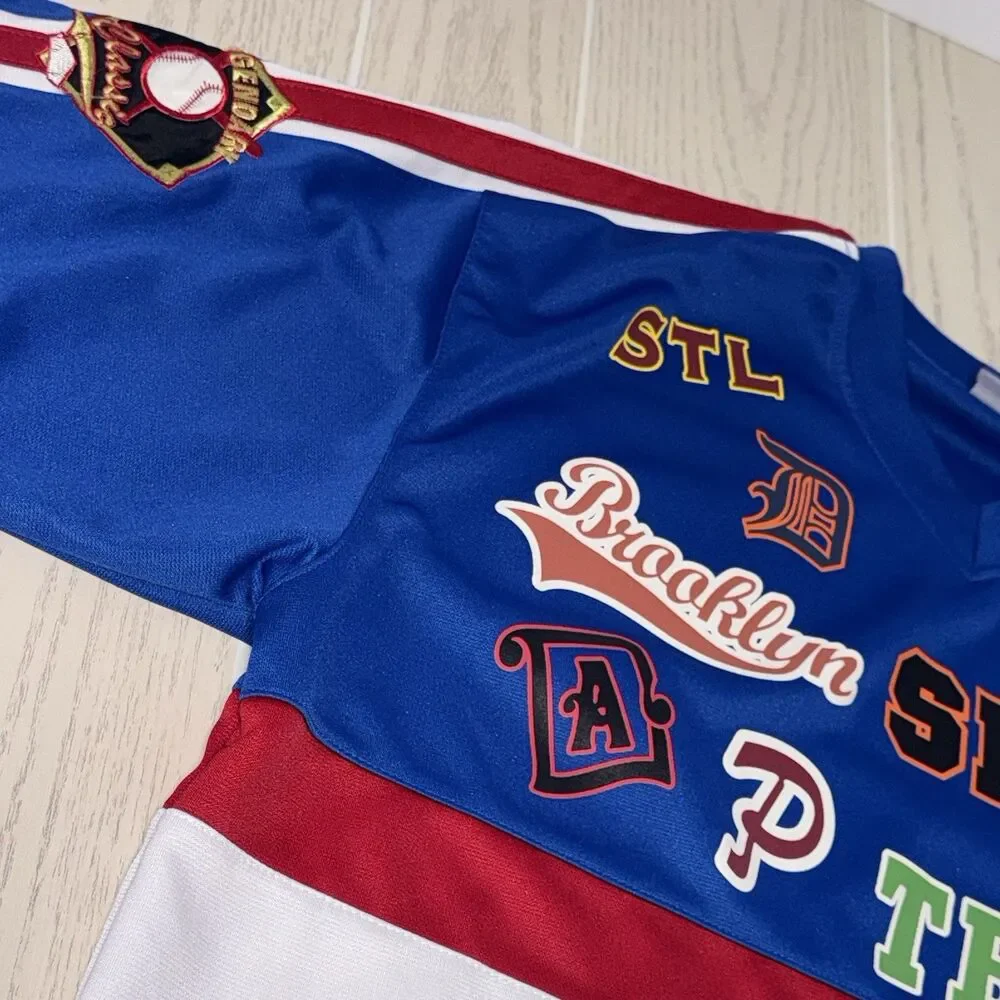 Legendary Classic All American BaseballJersey Blue Red White Size L Polyester